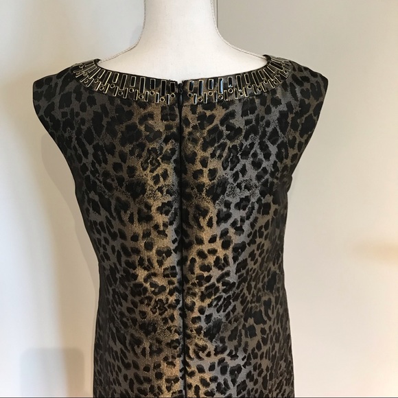 🔥🔥🔥Tahari animal print dress in black and gold - Picture 5 of 7